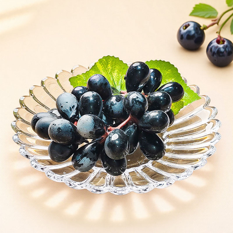 2025新款水晶玻璃碟高颜值位上水果盘轻奢高档高级感果盘精致小