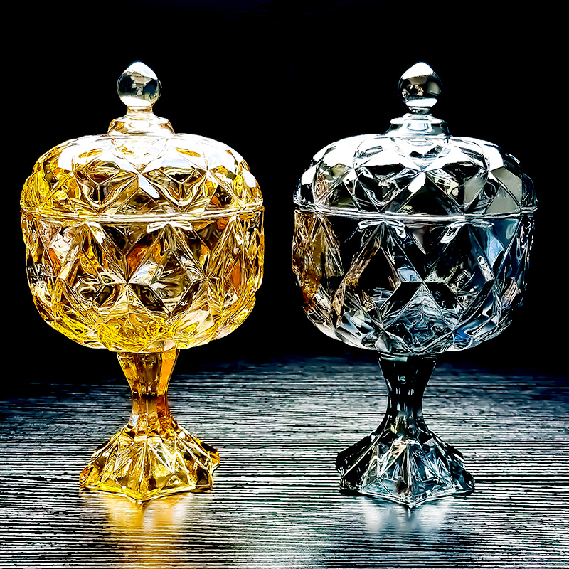 家用糖罐高颜值水晶玻璃果盘