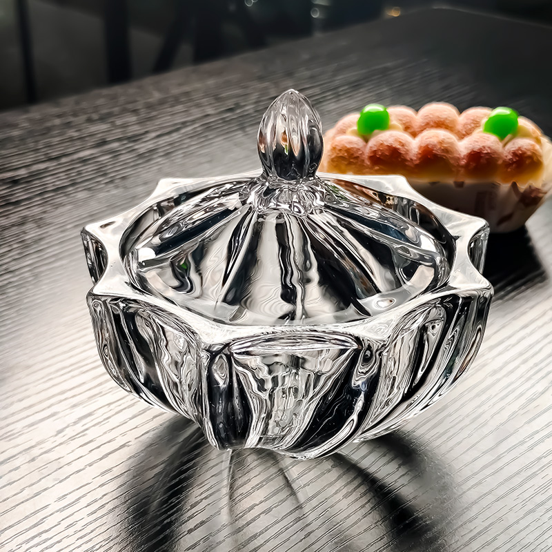 2025新款水晶玻璃碗糖果罐