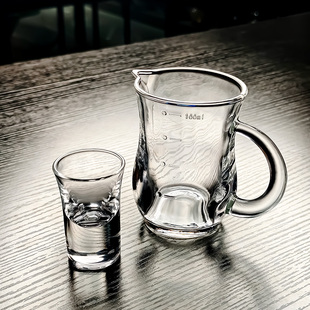 白酒分酒器高级感家用饭店专用一口杯小酒杯套装 商用轻奢高档高端