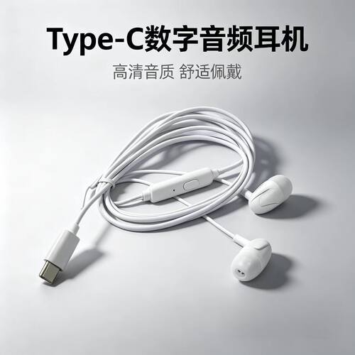 入耳式type c数字音频有线3.5MM圆插头耳机带麦支持通话听歌耳机