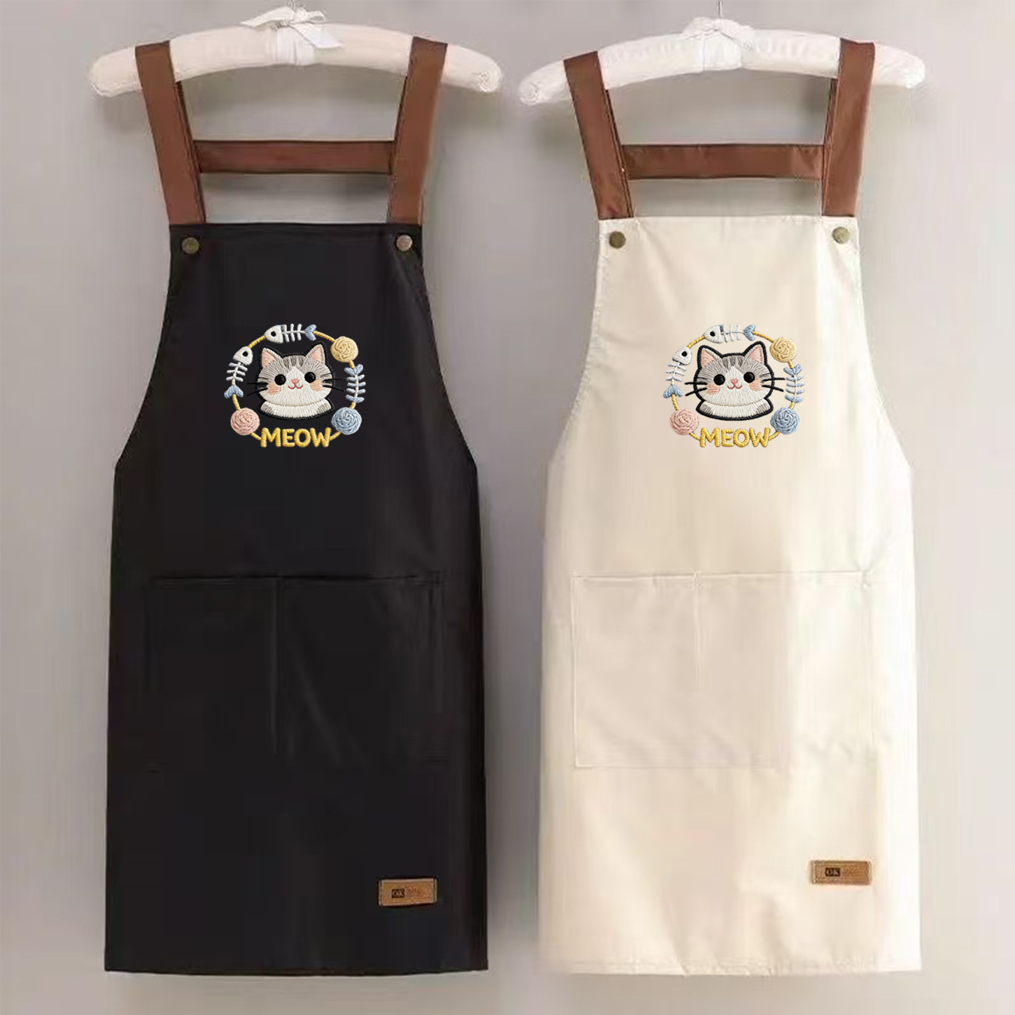 围裙厨房家用防水防油韩版男女新款做饭上班家务工作服餐饮围腰