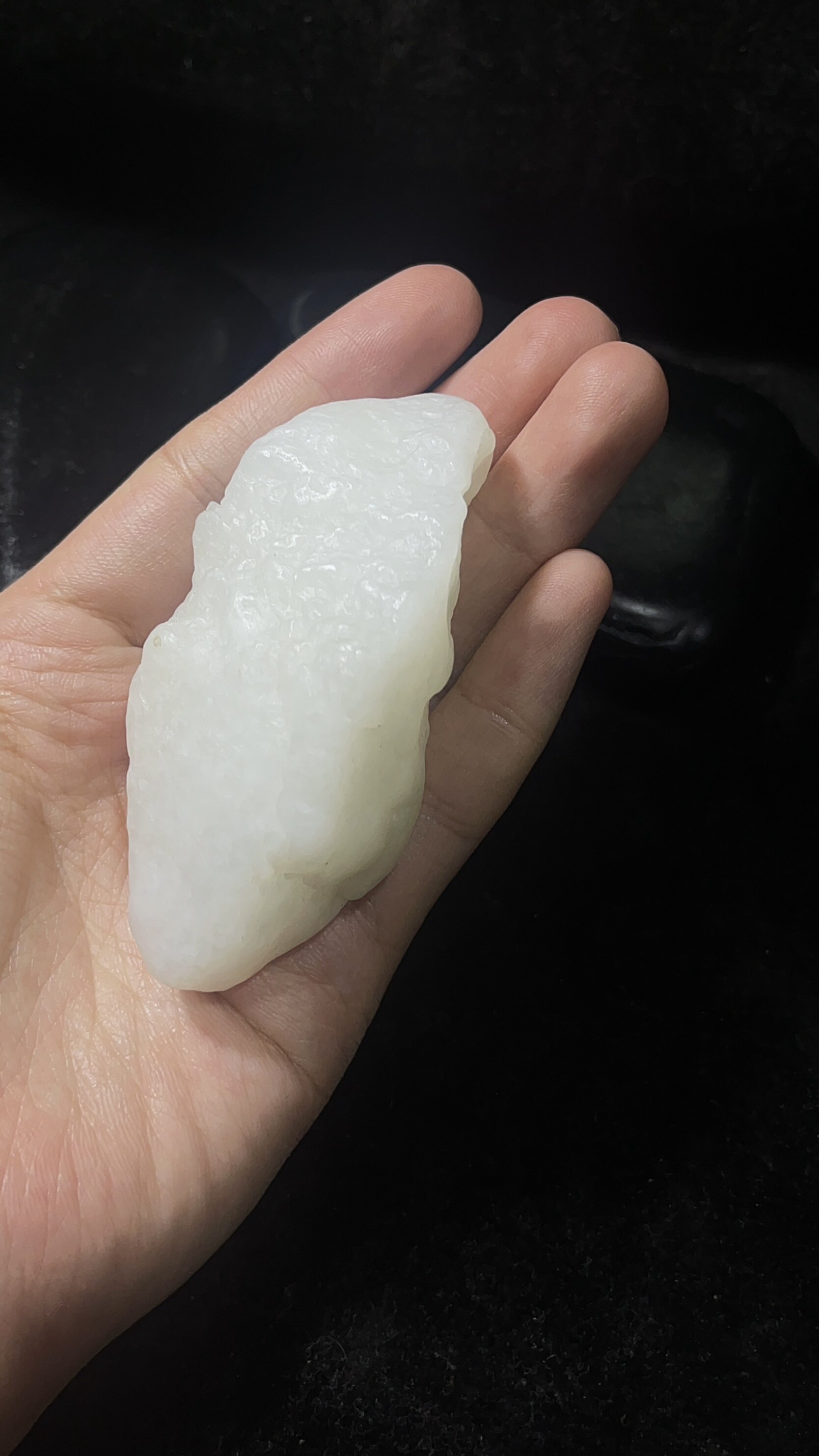 137g新疆和田玉羊脂白戈壁且末料雕刻料天然玉石质地干净油润细腻