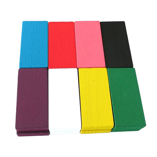 彩色小木块 幼儿园儿童积木教具 多色木片木头DIY手工制作材料