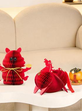 2026新款马年摆件装饰品新年布置春节生肖马大号喜庆桌面福字摆饰