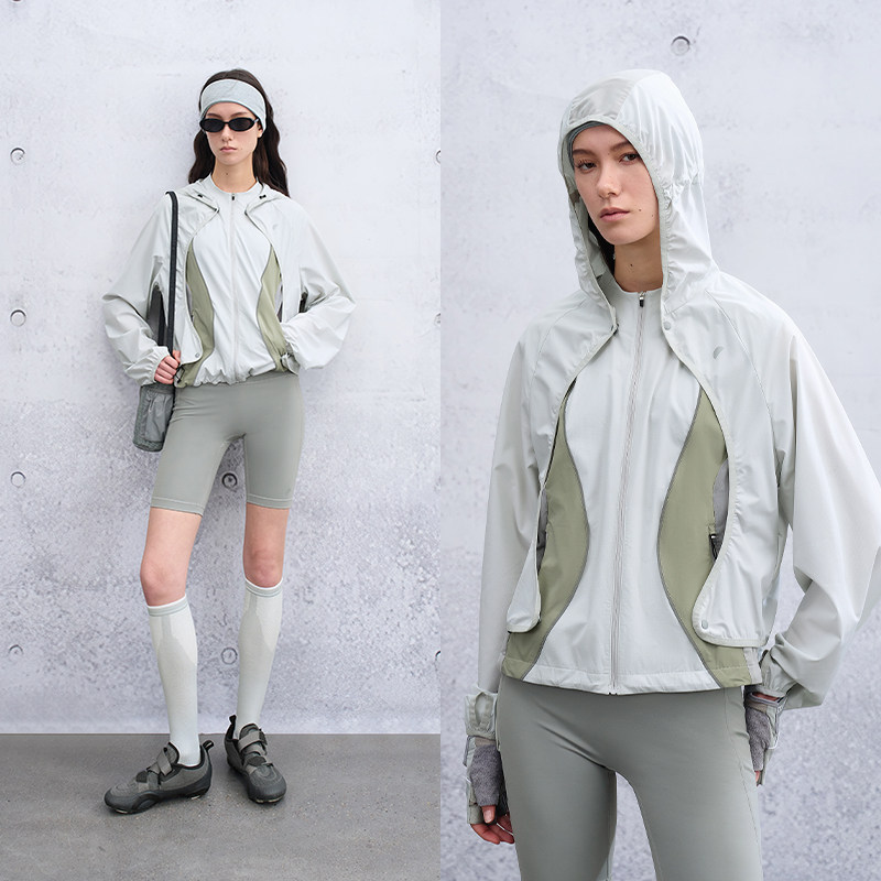 半圆原创设计女装[运动]2026夏季宽松可拆卸连帽薄款外套女马甲