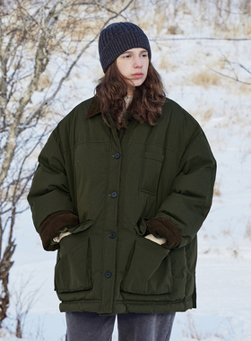 半圆原创设计师女装2025冬季黑色高级感超好看小众中长款羽绒服女