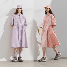 凉感防晒 半圆原创女装2025夏季不规则运动小众设计师款连衣裙