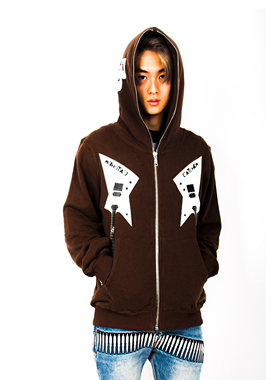 RomanCatcher罗曼凯瑟吉他嘻哈拉链外套摇滚朋克潮流连帽卫衣男冬