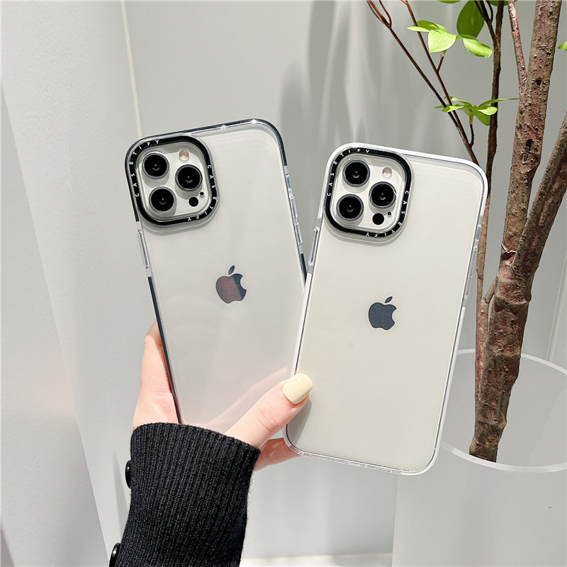 CASETi简约黑白纯色15Pro适用iPhone13ProMax苹果14Pro网红小众联名手机壳11Pro透明XSmax软壳12Pro防摔保护