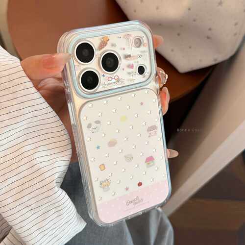 奶油粉星星适用苹果18pm手机壳iphone17pro 透15可爱全包16高颜值