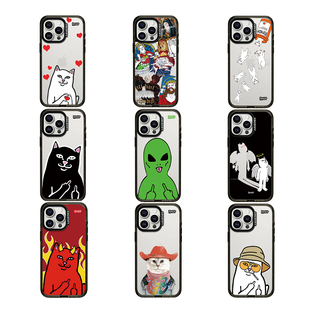 COCOTiFY联名RIPNDIP中指猫贴纸17Pro适用iPhone15ProMax苹果16Pro网红明星可爱卡通磁吸手机壳14P防摔保护套