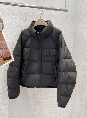 12.21 福利 BIN-521韩版90白鸭绒拉链立领短款面包羽绒服