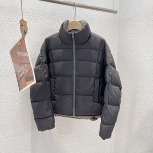 515韩版 BIN 90白鸭绒撞色拉链立领加厚面包羽绒服 福利 12.20