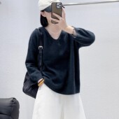 1.13 036欧货轻奢高配V领百搭套头浣熊毛衫 福利 HOU