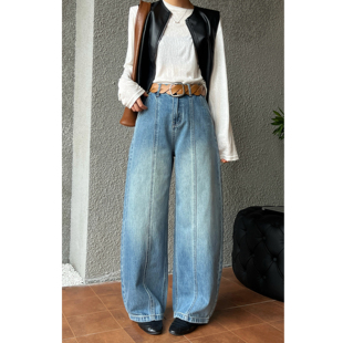 12.27 春季新款 YZ-1933韩版无弹大长腿时尚牛仔弯刀裤