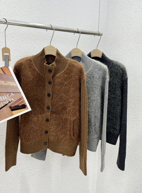 12.20 福利 GMI-25699韩版进口幼崽马海毛立领小开衫