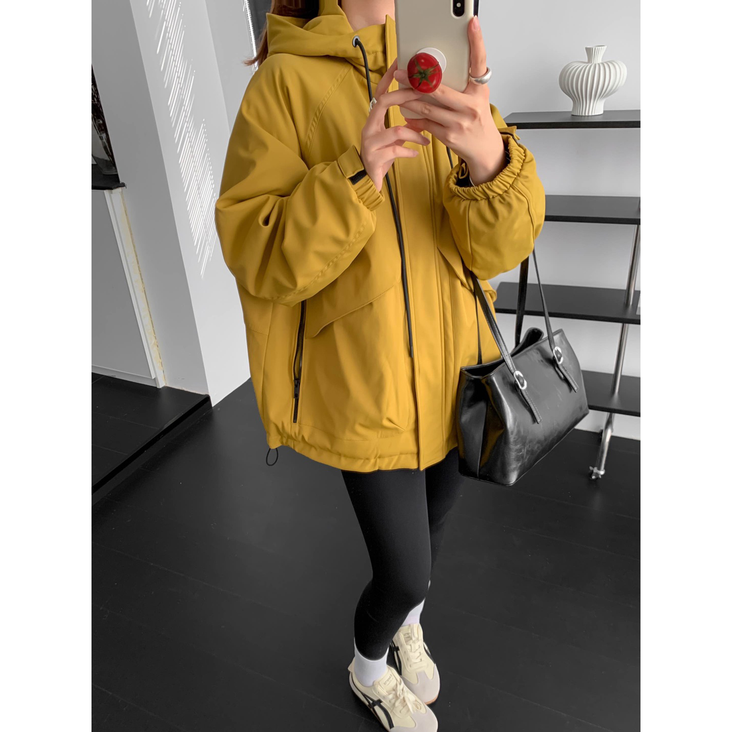 大口袋90白鸭绒连帽冲锋衣羽绒服