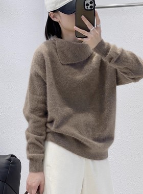 12.25 福利 HOU-050欧货轻奢高配翻领时尚浣熊绒衫