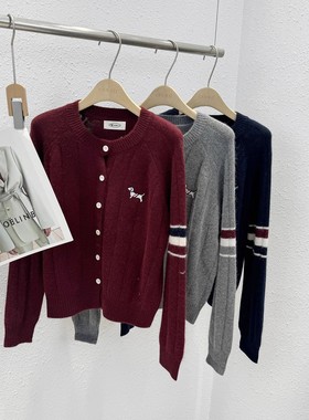 12.25 福利 BGL-86635韩版刺绣小狗圆领蜜熊绒开衫