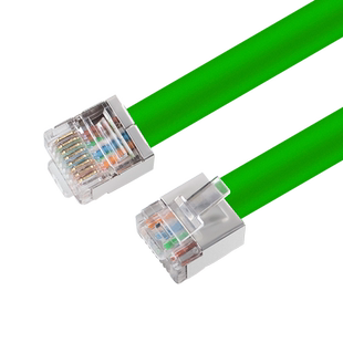 永定EtherCAT高柔屏蔽短水晶头成品网线超六类千兆Profinet交叉