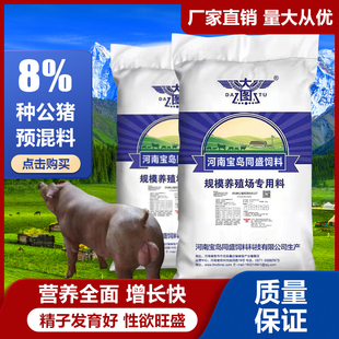 8%种公猪预混料公猪专用预混料促进发情配种快精子质量佳产仔多好