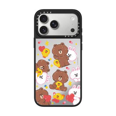 棕色布朗熊小黄鸭兔子动物iPhone17promax壳适用苹果16promax磁吸15Plus可爱14卡通13防摔12全包保护套