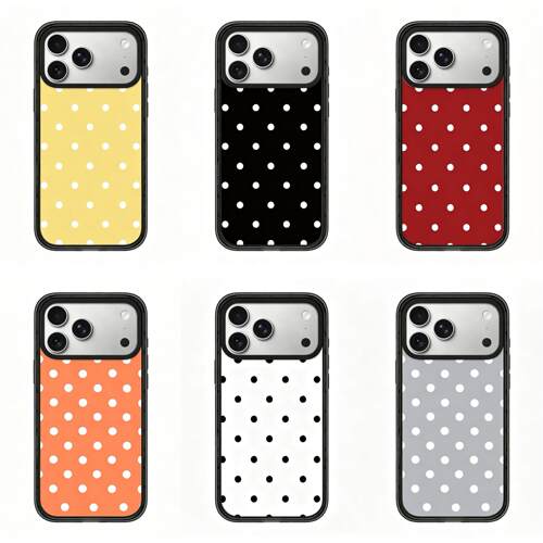 黑白波点适用iPhone17ProMax手机壳16Pro个性15Plus韩系简约14ins网红13小众MagSafe磁吸12/11防摔全包保护套