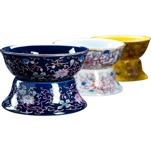 兆麟 陶瓷茶漏功夫茶具茶叶过滤套组陶瓷底托泡茶过滤器茶具配件