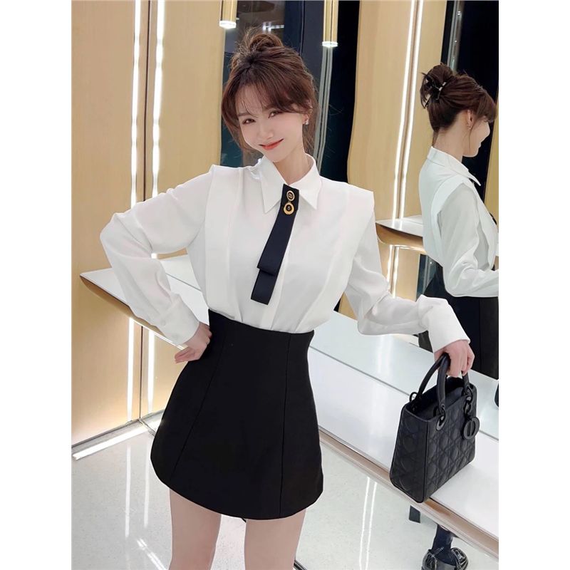 卡卡女装韩版减龄小香风衬衣显瘦百搭不打皱衬衫上衣