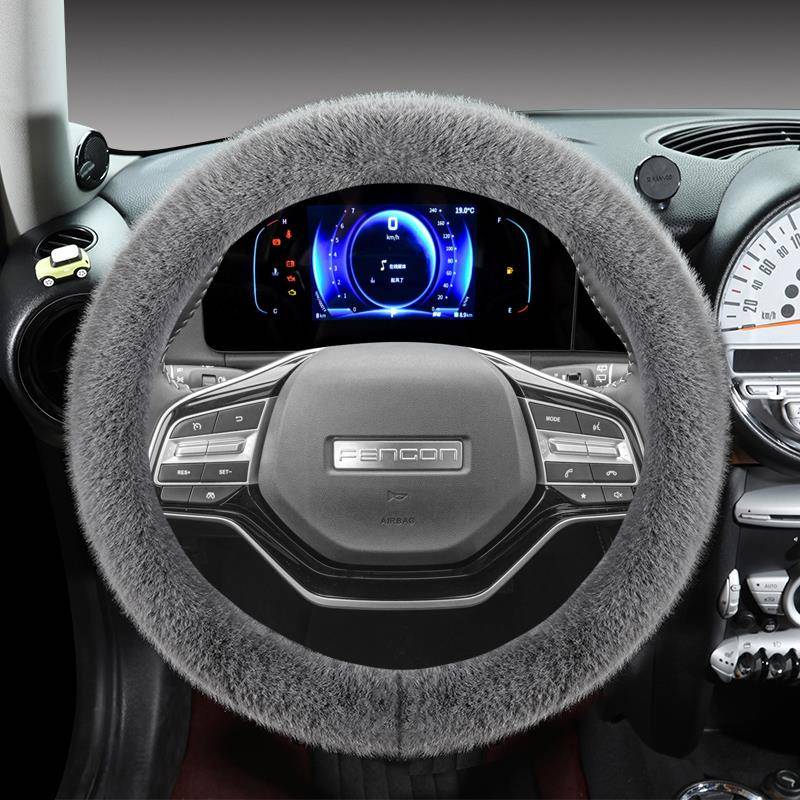 东风X3景逸X5风行S500风光330风神菱智M3V3冬季保暖毛绒方向盘套