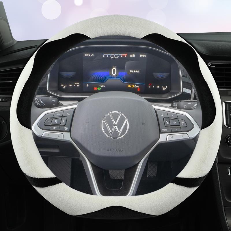 大众ID4X/ID3/ID6CROZZ/途岳凌渡帕萨特桑塔纳方向盘套冬季毛绒女