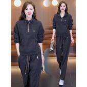 洋气显瘦立领卫衣阔腿裤 女2025秋冬新款 休闲运动套装 JOYIASS时尚