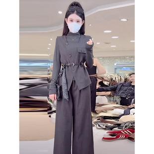 JOYIASS时尚气质套装女2025秋季新款样式时髦收腰马甲打底衫阔腿