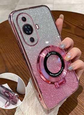 适用华为Nova11pro手机壳Nove11por十一novo防摔全包n0va硅胶navo带支架neve高级感nowa女男nava外壳note透明