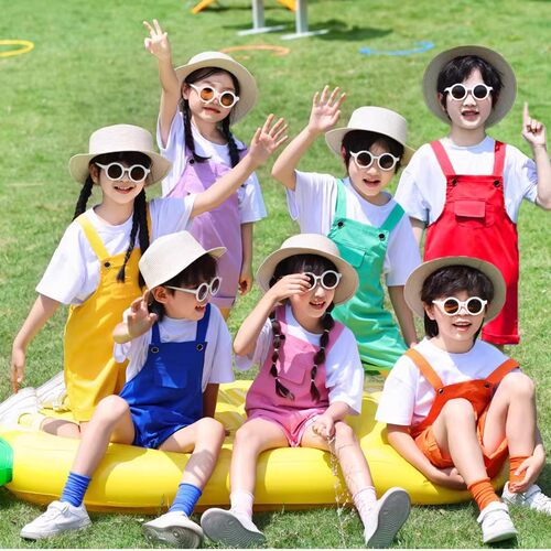 六一多巴胺糖果色儿童演出服