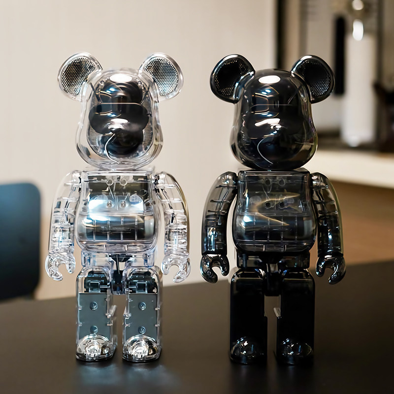 bearbrick audio蓝牙音响积木熊公仔潮透明玩暴力熊手办礼物现货