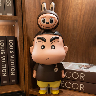 大号labubu小新手办摆件42cm拉布布小新联名公仔玩具潮玩装饰现货