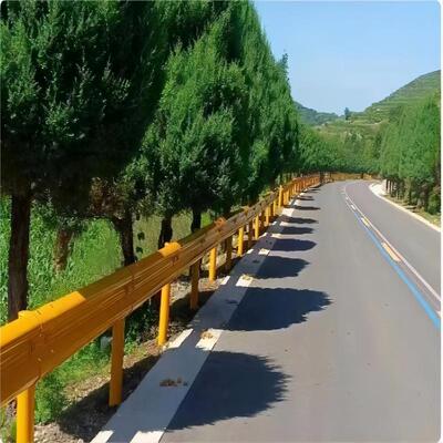 乡村山路波形护栏高速路
