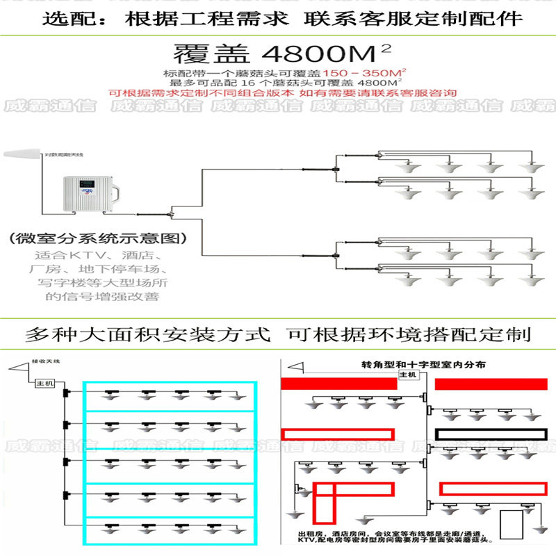 手机信号放大器移动联通电信三网合一234g上网通话山区增强器套装