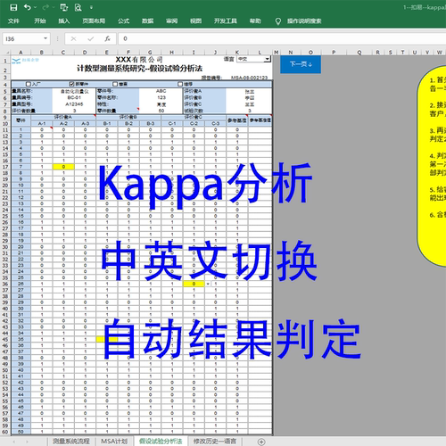 测量系统分析MSA计数型kappa
