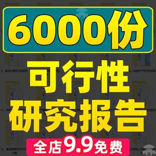 可行性研究报告与评估分析编制可研方案计划书投资项目建议书模板