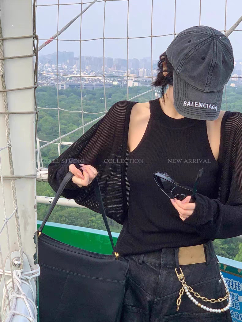 新澳16针精纺桑蚕丝羊毛无袖针织背心女显瘦百搭上衣 搭配牛仔裤