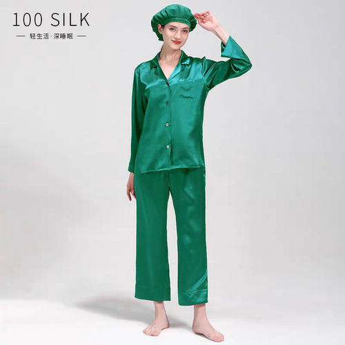 凯悦kaiyue真丝睡衣套装舒适桑蚕丝家居服秋冬高级
