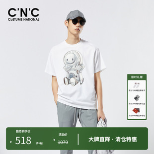 T恤纯棉时尚 CNC男装 春夏新款 潮玩人偶印花短袖 轻奢短袖