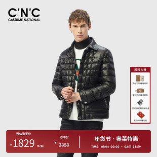 CNC男装品牌轻薄款羽绒服24秋冬新款辑格logo经典款轻奢保暖外套