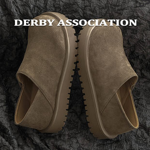 Derby Association小土豆厚底全包勃肯鞋男女一脚蹬户外休闲鞋冬