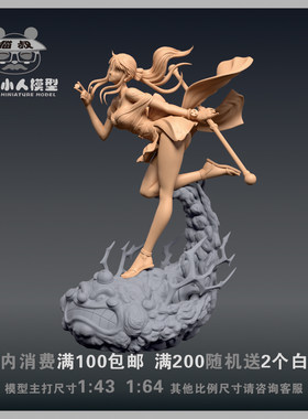 1/64白模人偶娜美航海王手办模型