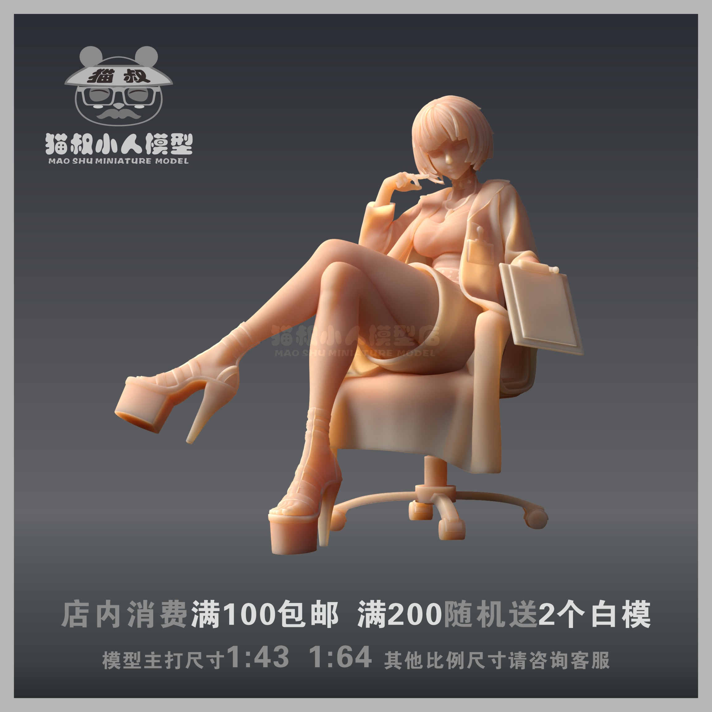 猫叔美女主治医师模型人偶1/64