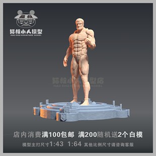 【猫叔模型】A-28 铠之巨人 莱纳布朗 人偶手办 微缩树脂白模
